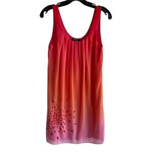 Desiqual Ombre Pleated Layered Slip Dress size 36/Small has minor flaws